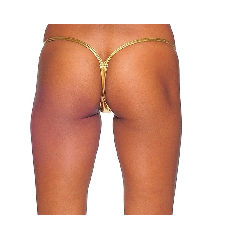 Sexy Perizoma V-string in lycra lucida color oro