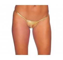 Sexy Perizoma V-string in lycra lucida color oro