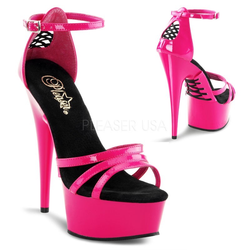 Sexy Sandali rosa fuchsia con plateau Sexy Sandali rosa fuchsia con plateau