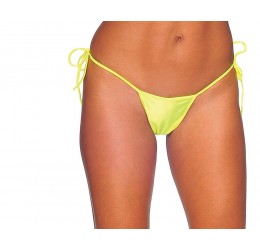 Sexy perizoma giallo neon legato ai fianchi taglia unica