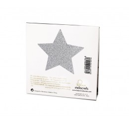 'Flash star' Copricapezzoli adesivi glitter argento Bijoux Indiscrets 