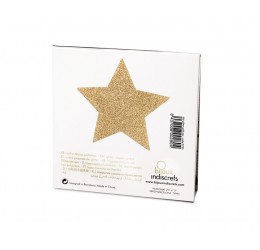 Copricapezzoli adesivi glitter oro 'Flash Star' Bijoux Indiscrets 
