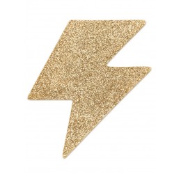Copricapezzoli adesivi glitter oro 'Flash Bolt' Bijoux Indiscrets 