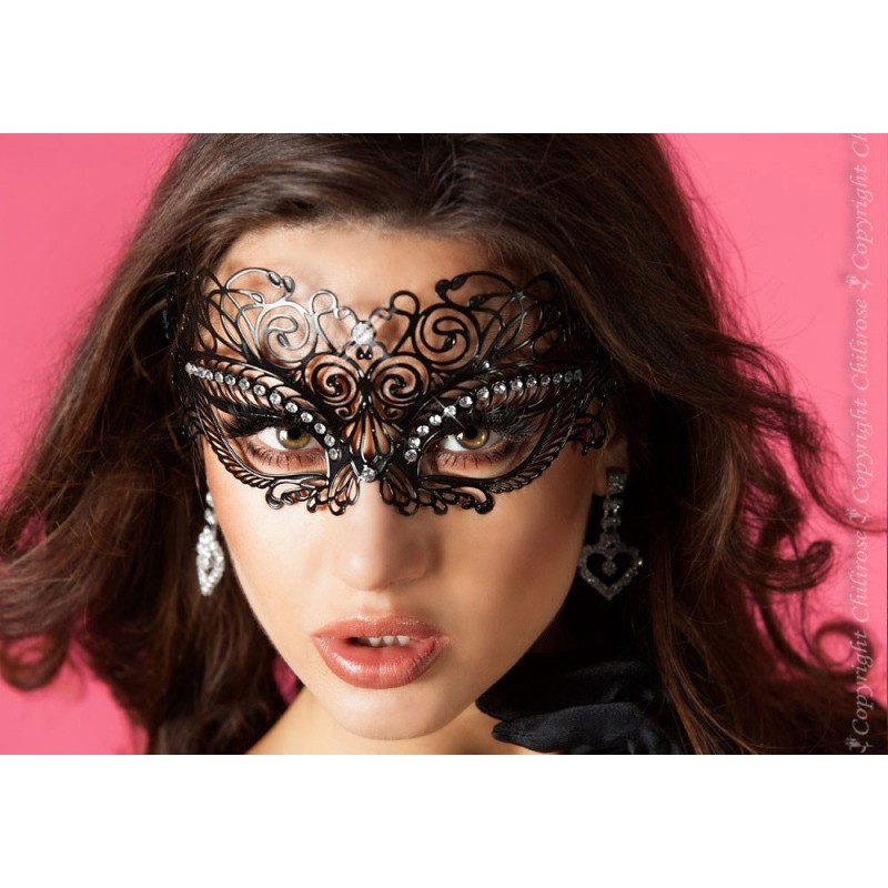 Maschera filigranata con strass, CR-3706 Chilirose Maschera filigranata con strass, CR-3706 Chilirose