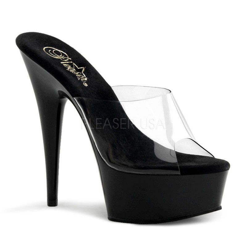 Sexy Sandali neri con plateau Tacco 14 cm Pleaser 'Delight' Sexy Sandali neri con plateau Tacco 14 cm Pleaser 'Delight'