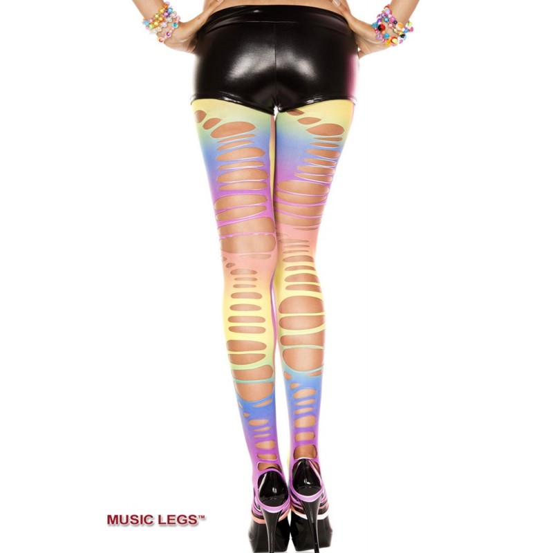 Leggings multicolor con intagli nella parte posteriore, Music Legs