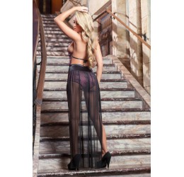 Sexy Body rosa/nero con velo lungo da Gworld Intimates