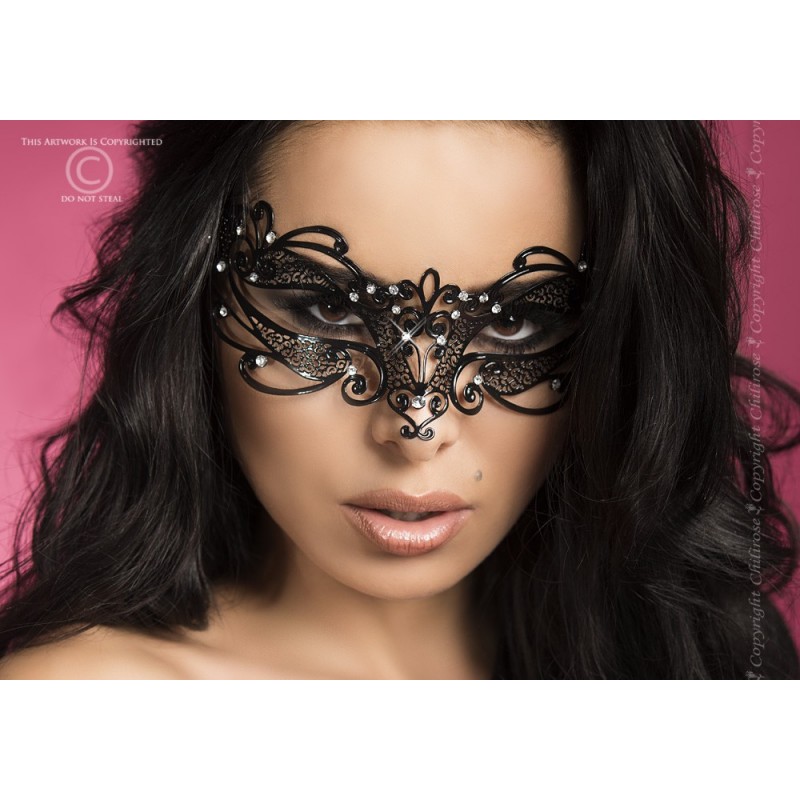 Maschera filigranata con strass, CR-3756 Chilirose Maschera filigranata con strass, CR-3756 Chilirose