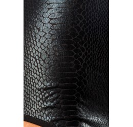 Sexy Tuta nera pitonata con aperture e zip posteriore