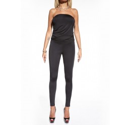 Completino nero in lycra elastica, Top a fascia e bodysuit 'Lily'