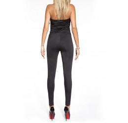 Completino nero in lycra elastica, Top a fascia e bodysuit 'Lily'