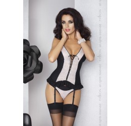 Stupendo Corsetto con Reggicalze e Perizoma 'Larisa corset' Passion Lingerie