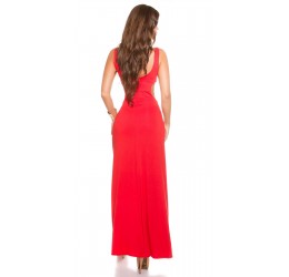 Stupendo Abito lungo rosso con aperture tg. 40/44