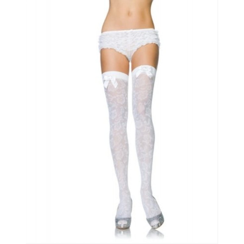 Reggicalze Donna Hot Calze Donna Autoreggenti Sexy - Rete - Banda In Pizzo - Tg Unica Calze Pizzo Donna