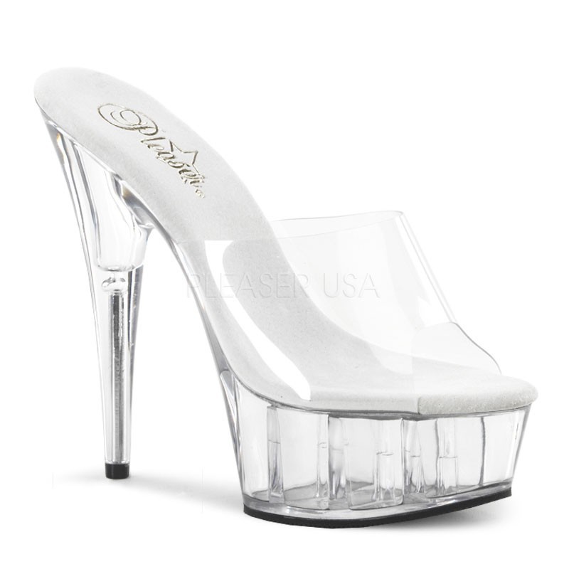 Sexy Sandali con plateau trasparenti Tacco 14 cm Pleaser Sexy Sandali con plateau trasparenti Tacco 14 cm Pleaser