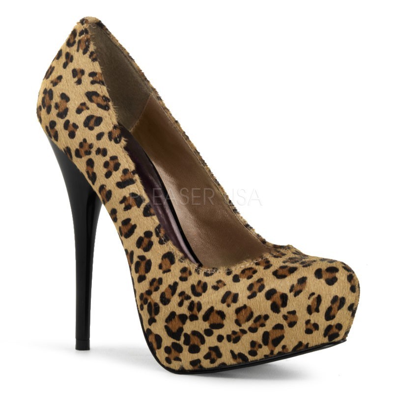 scarpe con tacco leopardate