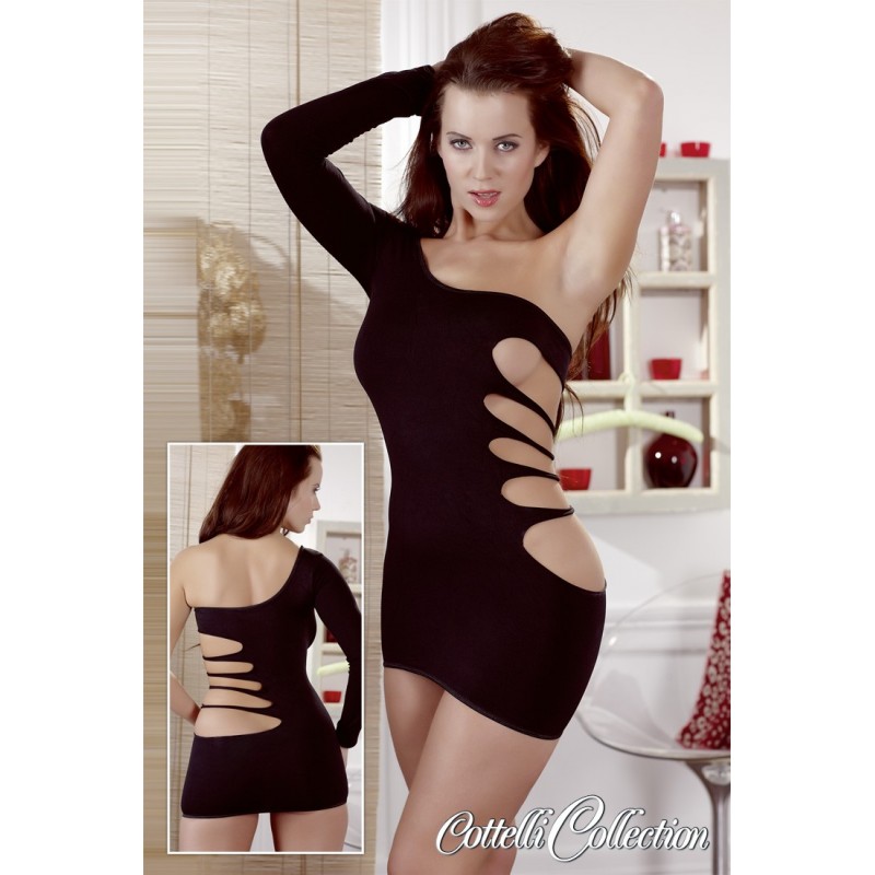 Sexy Mini abito nero monospalla 'Cottelli Collection' Sexy Mini abito nero monospalla 'Cottelli Collection'