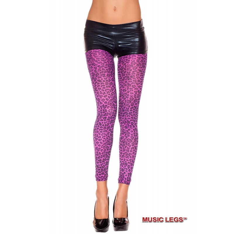 Sexy Leggings Leopardati viola Music Legs | Leggings | Rosanerastore